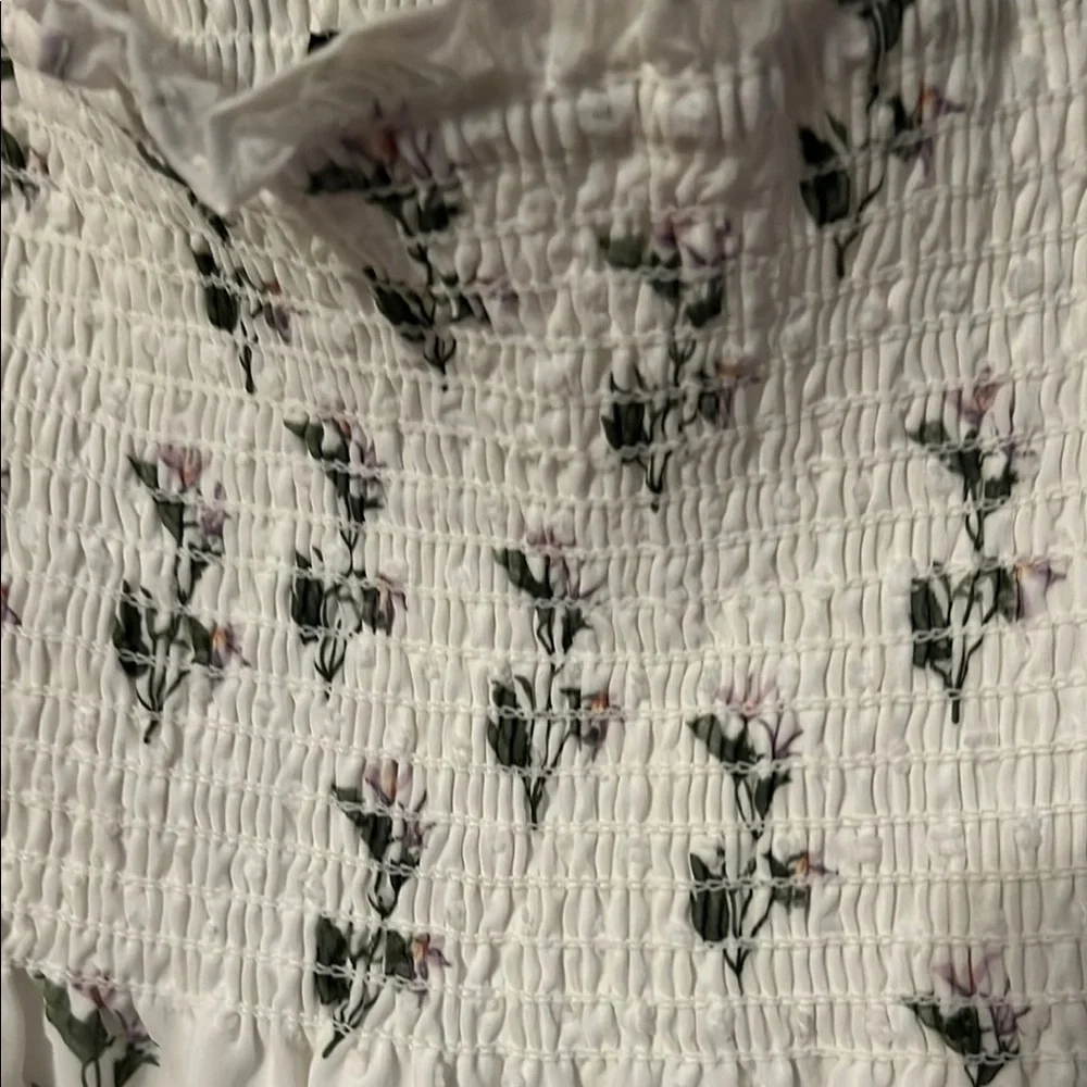 o.p.t White and Green Tiered Ruffled Sundress - Picture 4 of 12